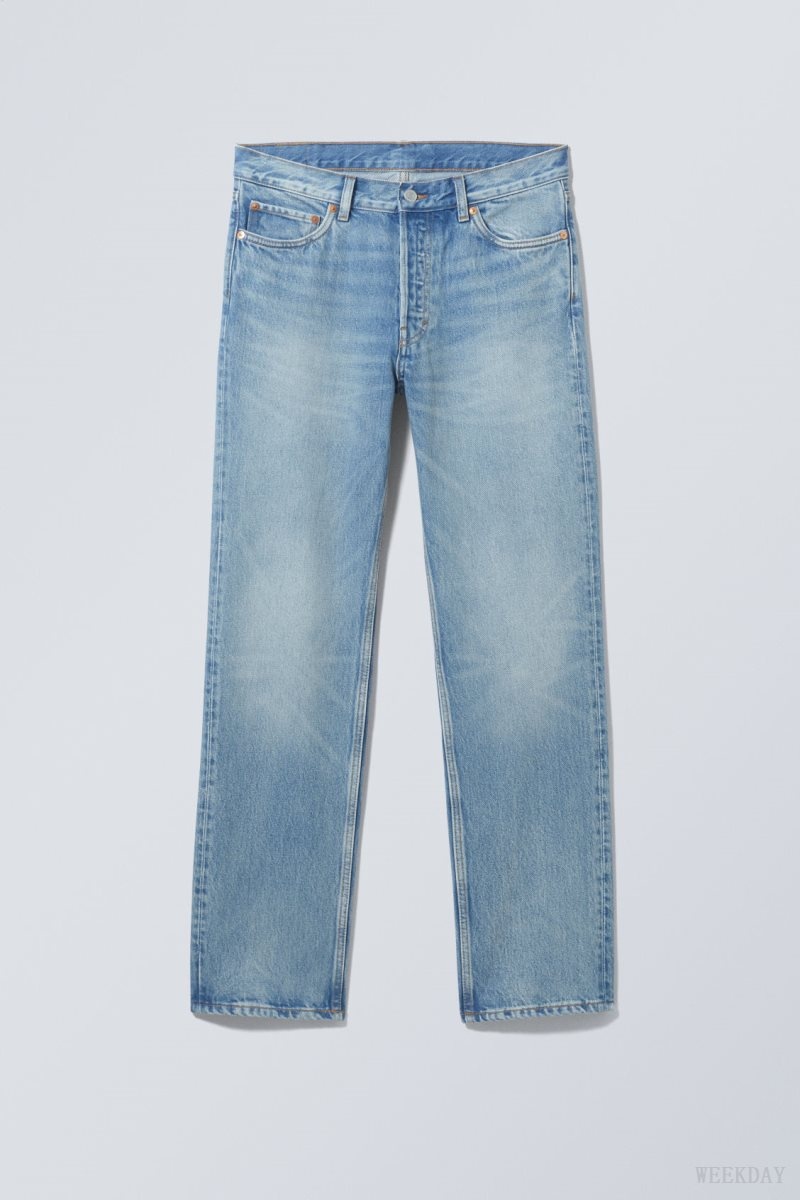 Weekday Klean Regular Straight Jeans Blue | SZCJ2389