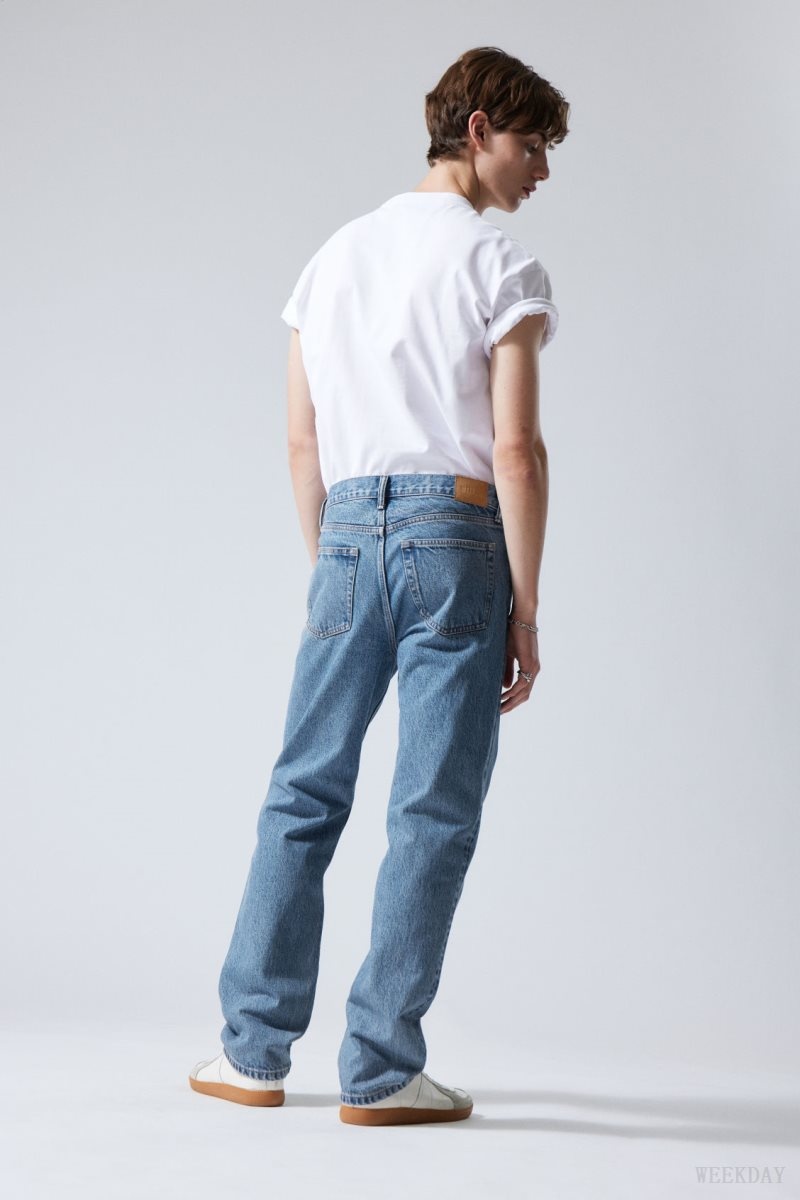 Weekday Klean Regular Straight Jeans Blue | BZAX5248