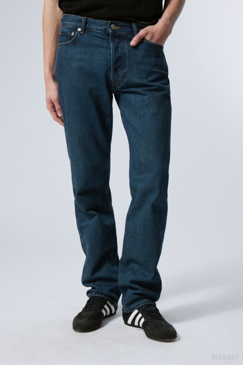 Weekday Klean Regular Straight Jeans Blue | LJHU6712