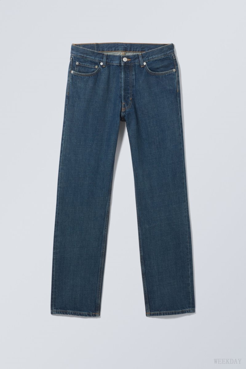 Weekday Klean Regular Straight Jeans Blue | LJHU6712