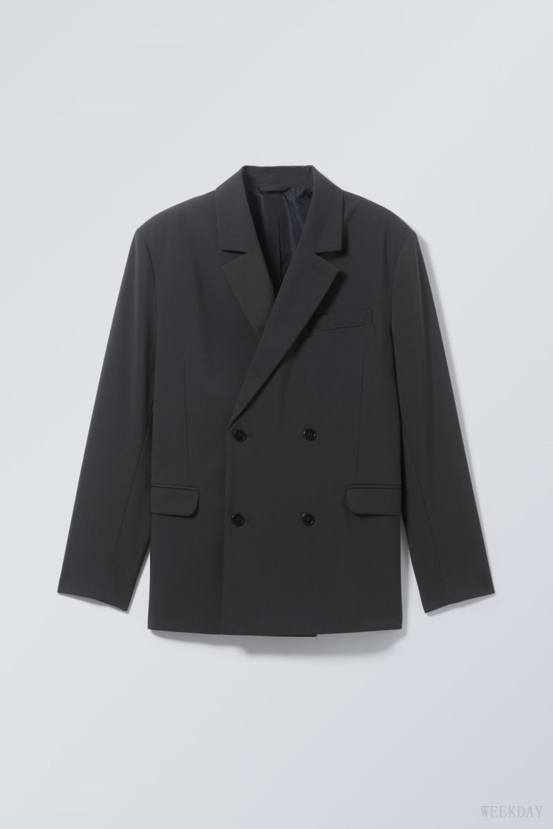 Weekday Leo Blazer Dark Grey | MVWO3978