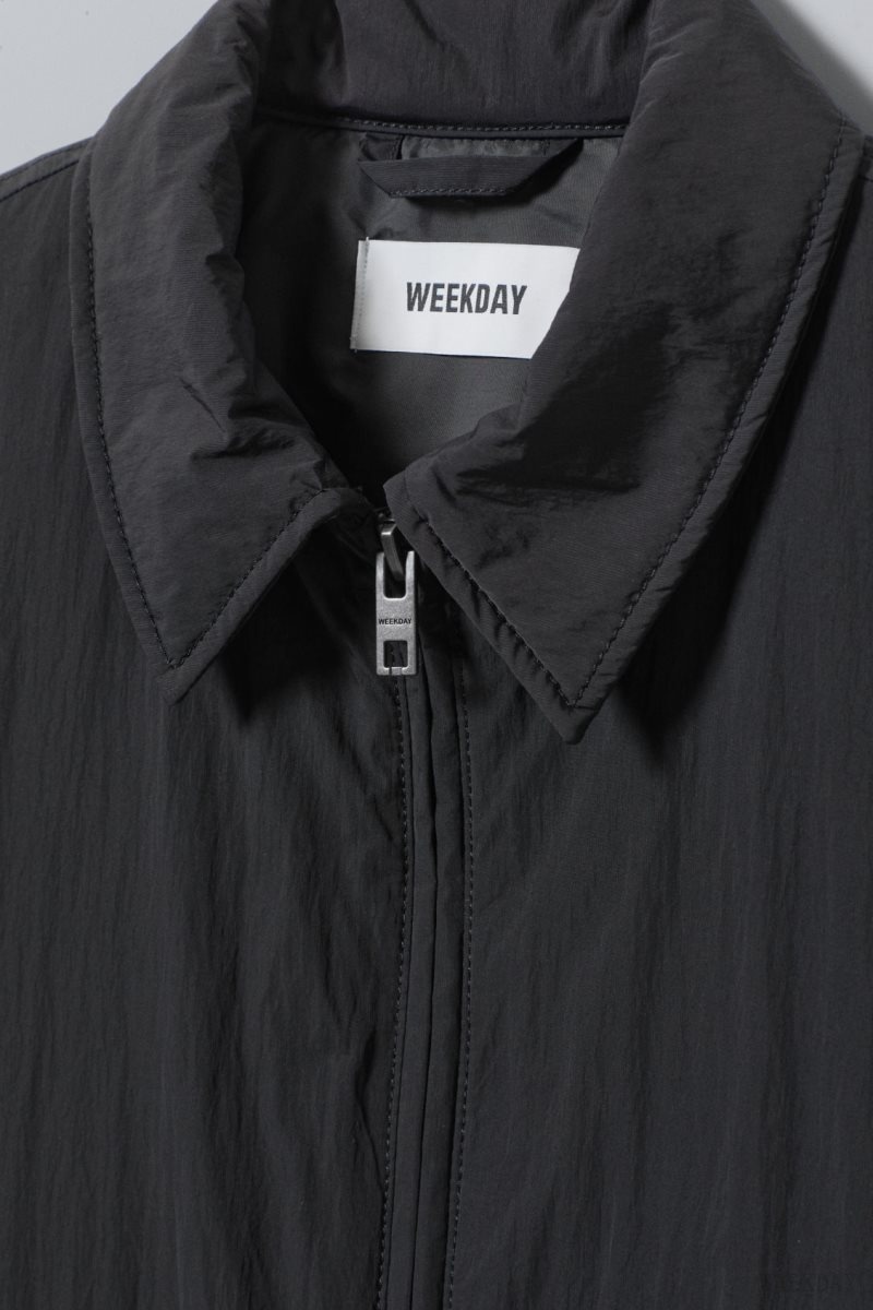 Weekday Martin Nylon Jacket Black | ZFYF6322