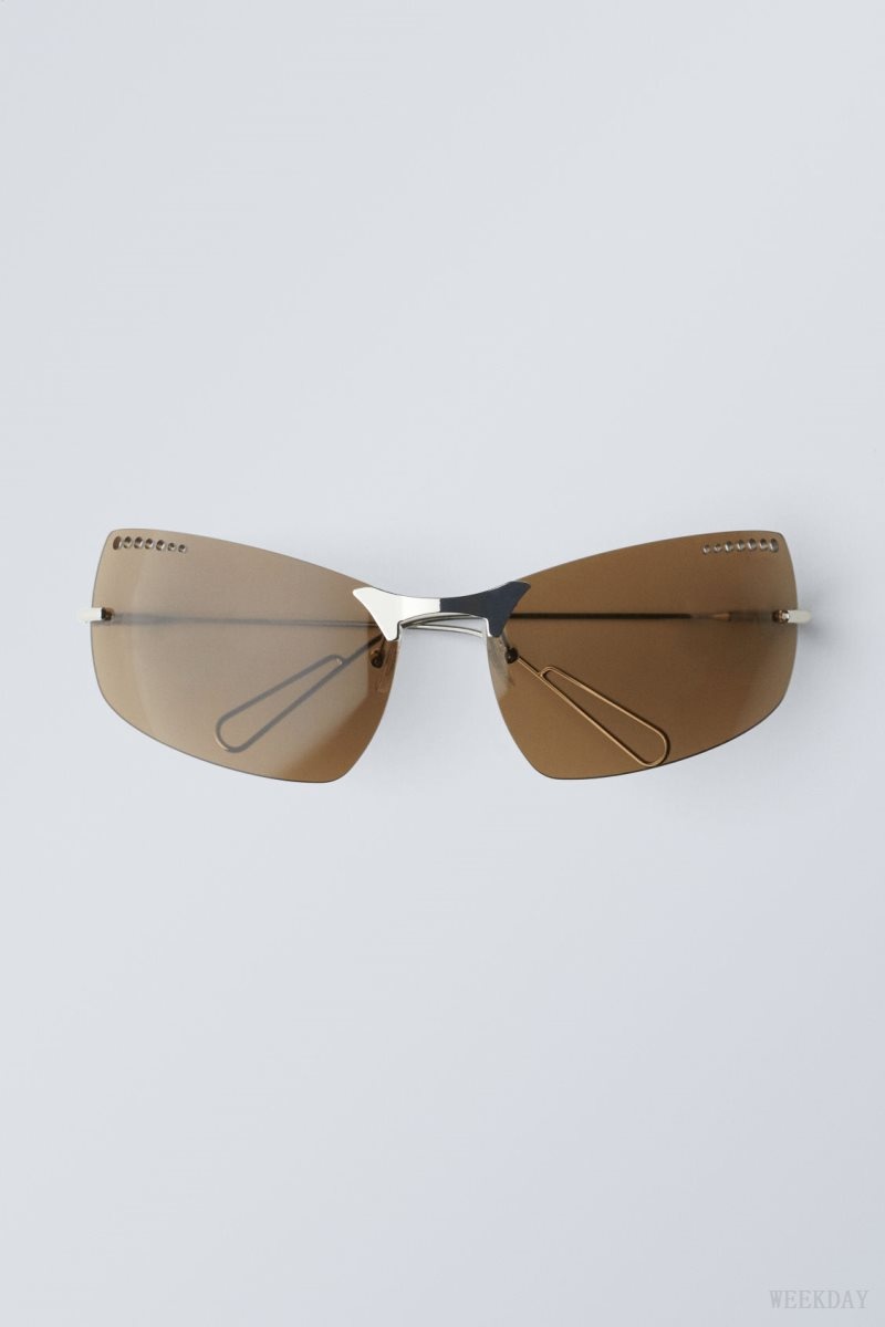 Weekday Mile Sunglasses Brown | YNXA8257