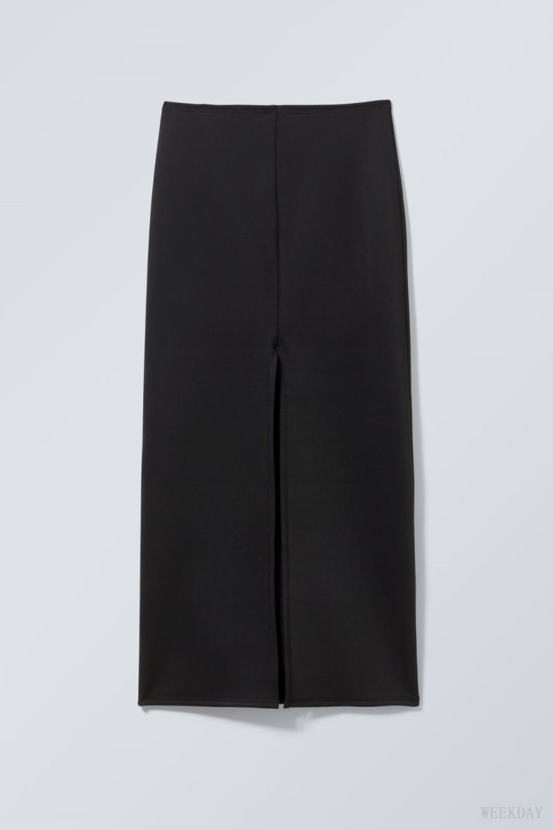 Weekday Minimal Long Skirt Black | ODIT3612