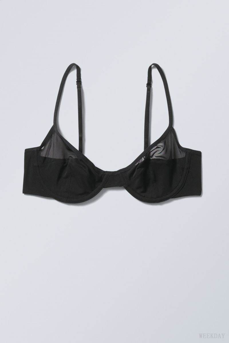 Weekday Molly Underwire Bra Bra Black | HWHK2904