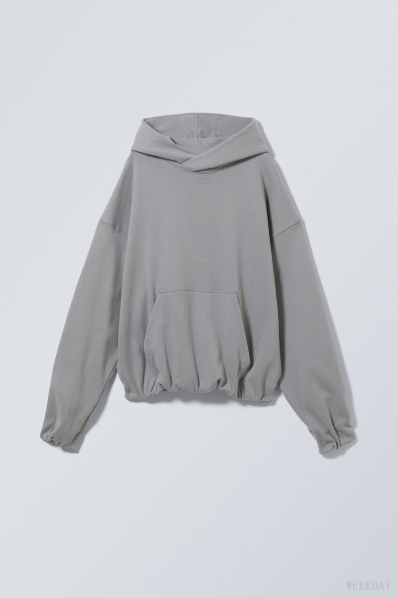 Weekday Nolan Boxy Hoodie Grey | AOOF6612