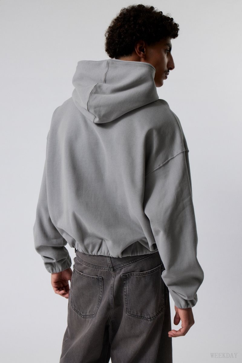 Weekday Nolan Boxy Hoodie Grey | AOOF6612