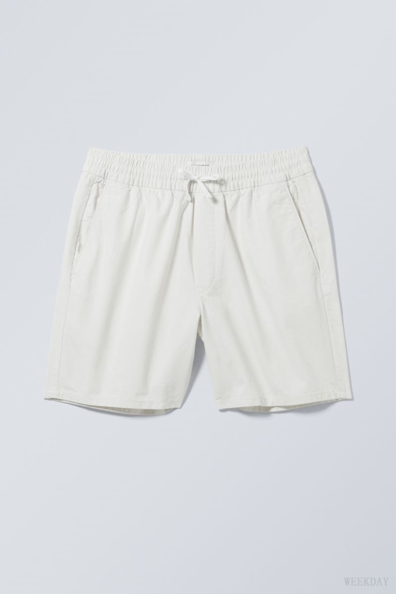 Weekday Olsen Regular Shorts White | JYCJ9937