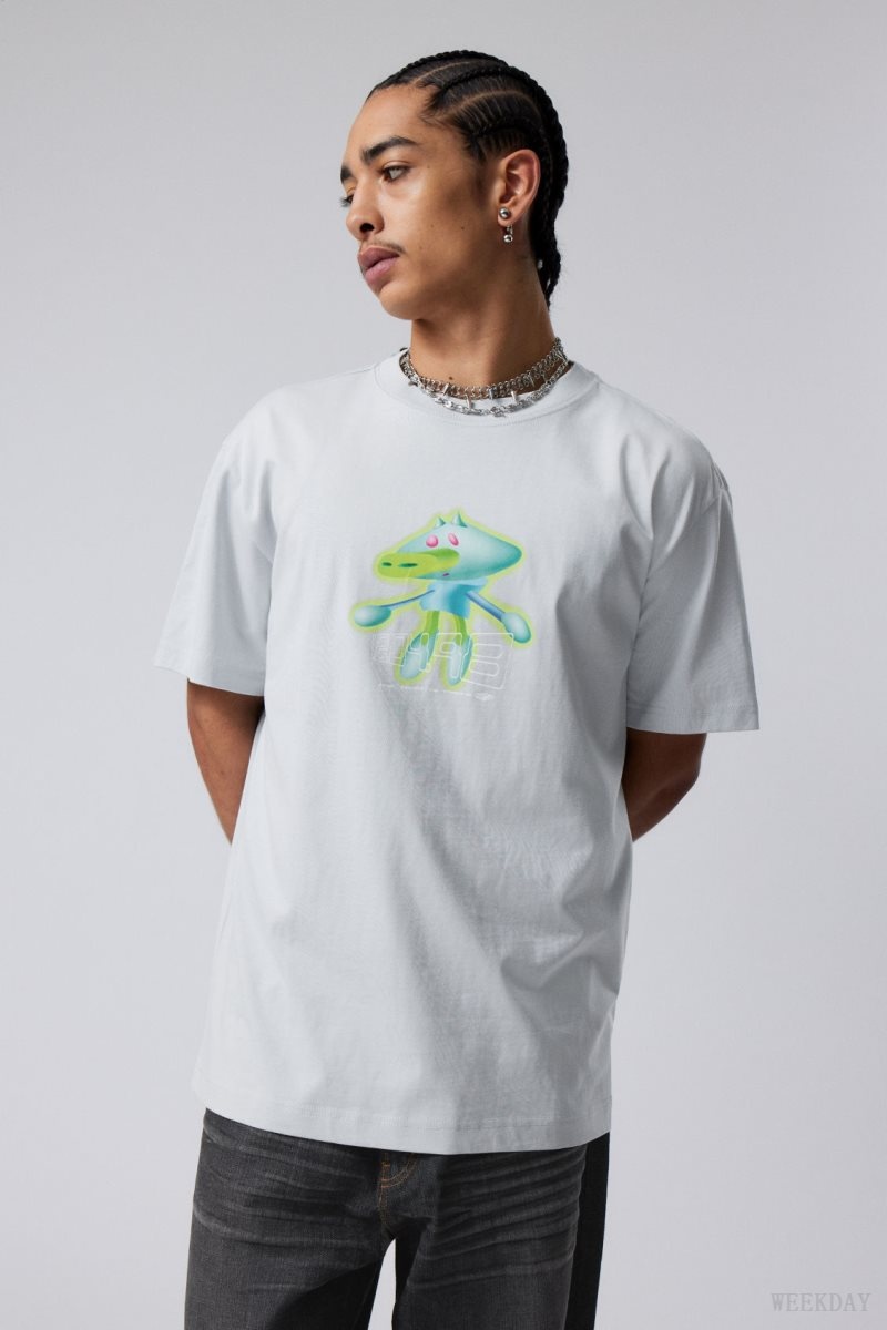 Weekday Oversized Graphic Printed T-shirt Techno Guy | MXVP5329