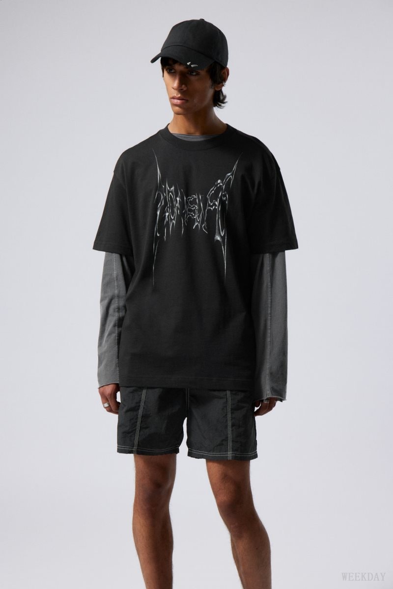 Weekday Oversized Graphic Printed T-shirt Love Life | QMVB1085