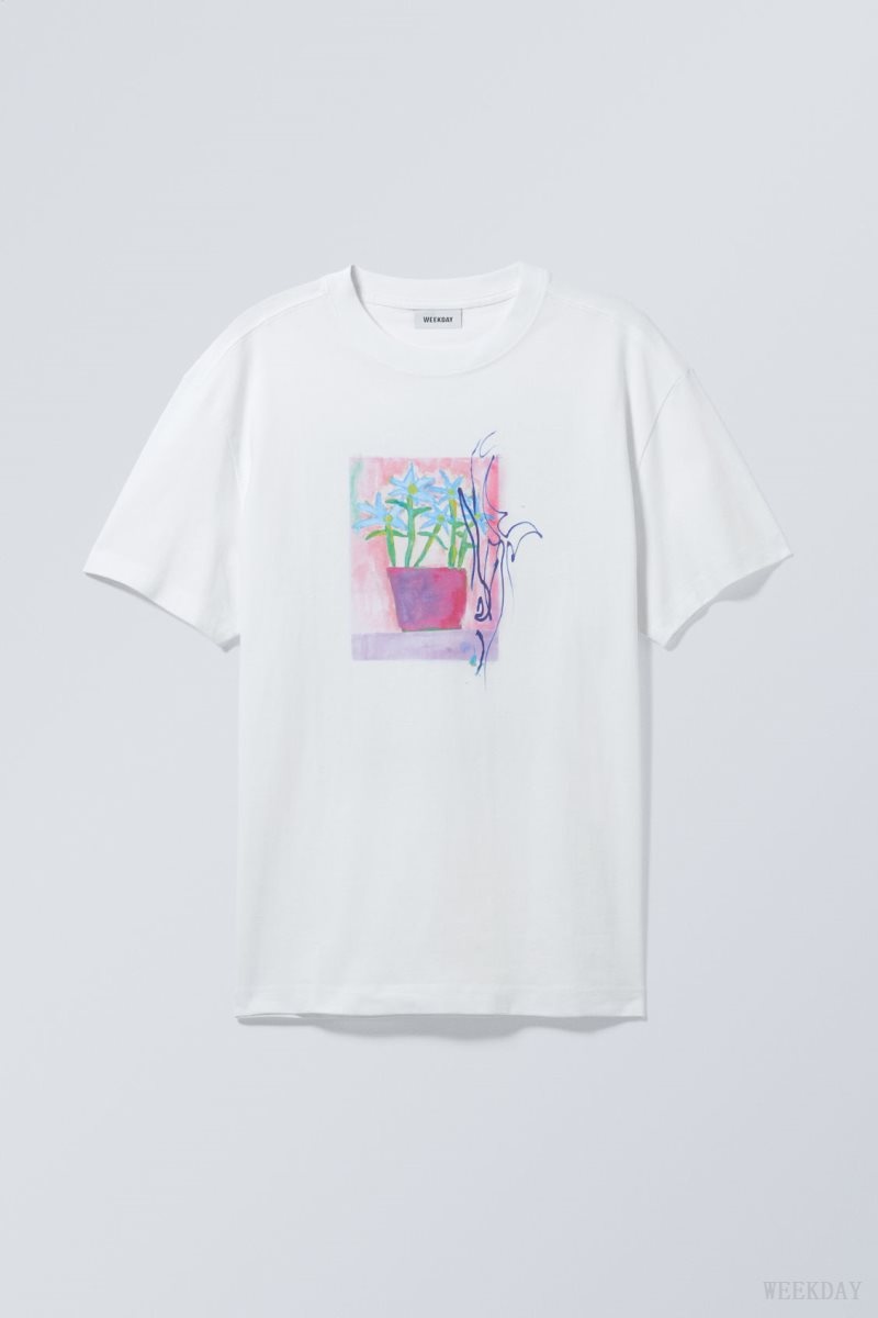 Weekday Oversized Graphic Printed T-shirt Art School | MPRS3217