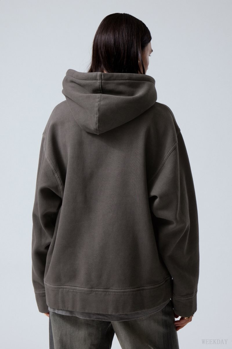 Weekday Oversized Heavyweight Hoodie Black | DSDR6522