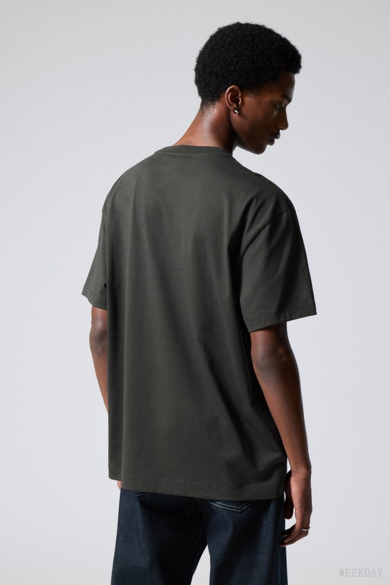 Weekday Oversized Heavyweight T-shirt Black | RBEG7893