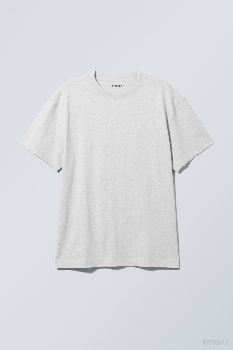 Weekday Oversized Heavyweight T-shirt Grey | TSQB4137