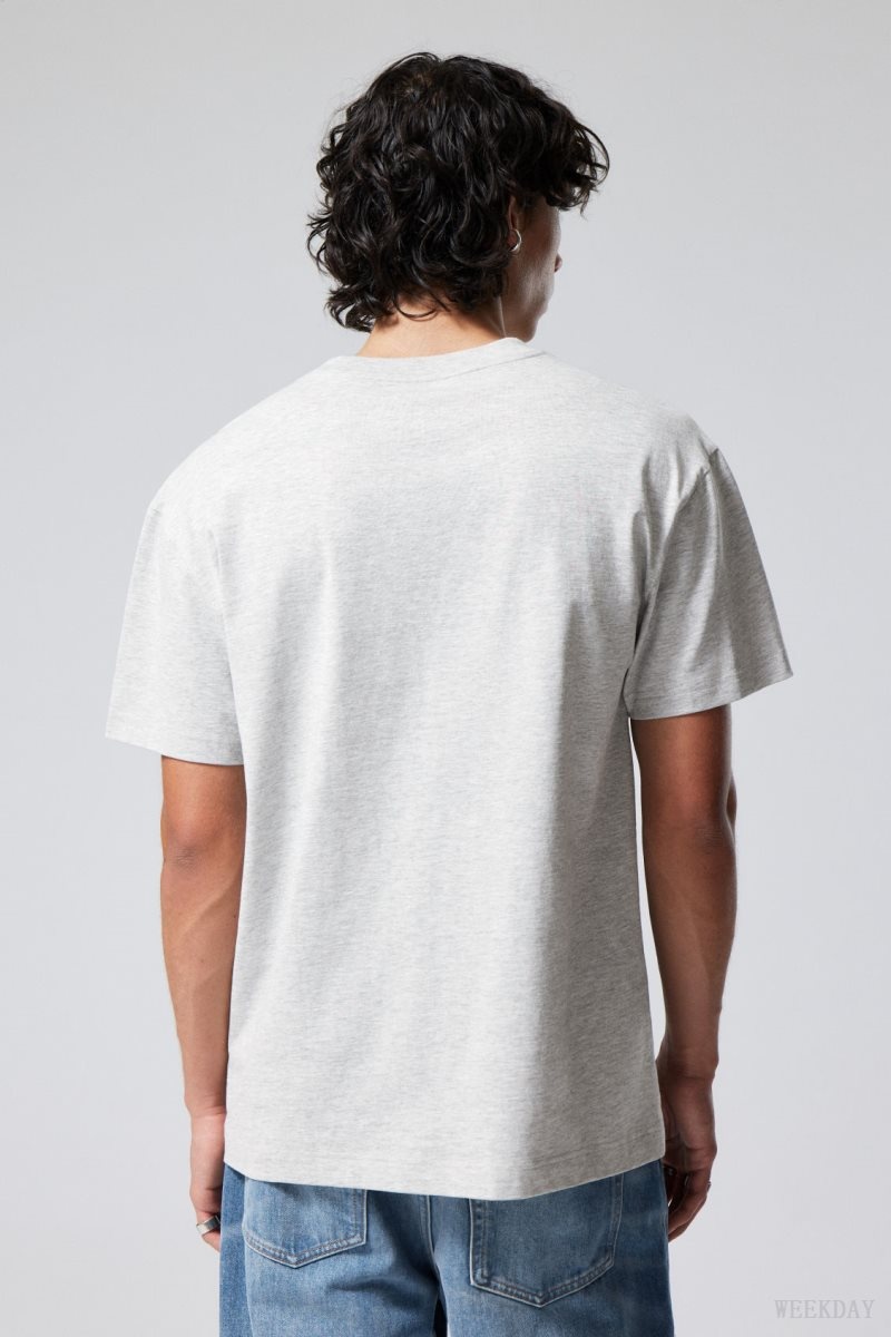 Weekday Oversized Heavyweight T-shirt Grey | TSQB4137