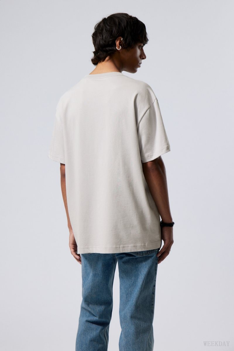 Weekday Oversized Heavyweight T-shirt Grey | EGQV0748