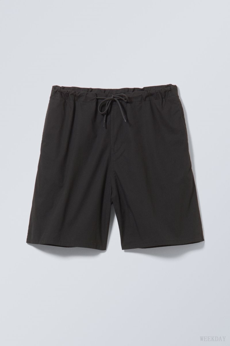 Weekday Parachute Loose Shorts Black | DOAG1077