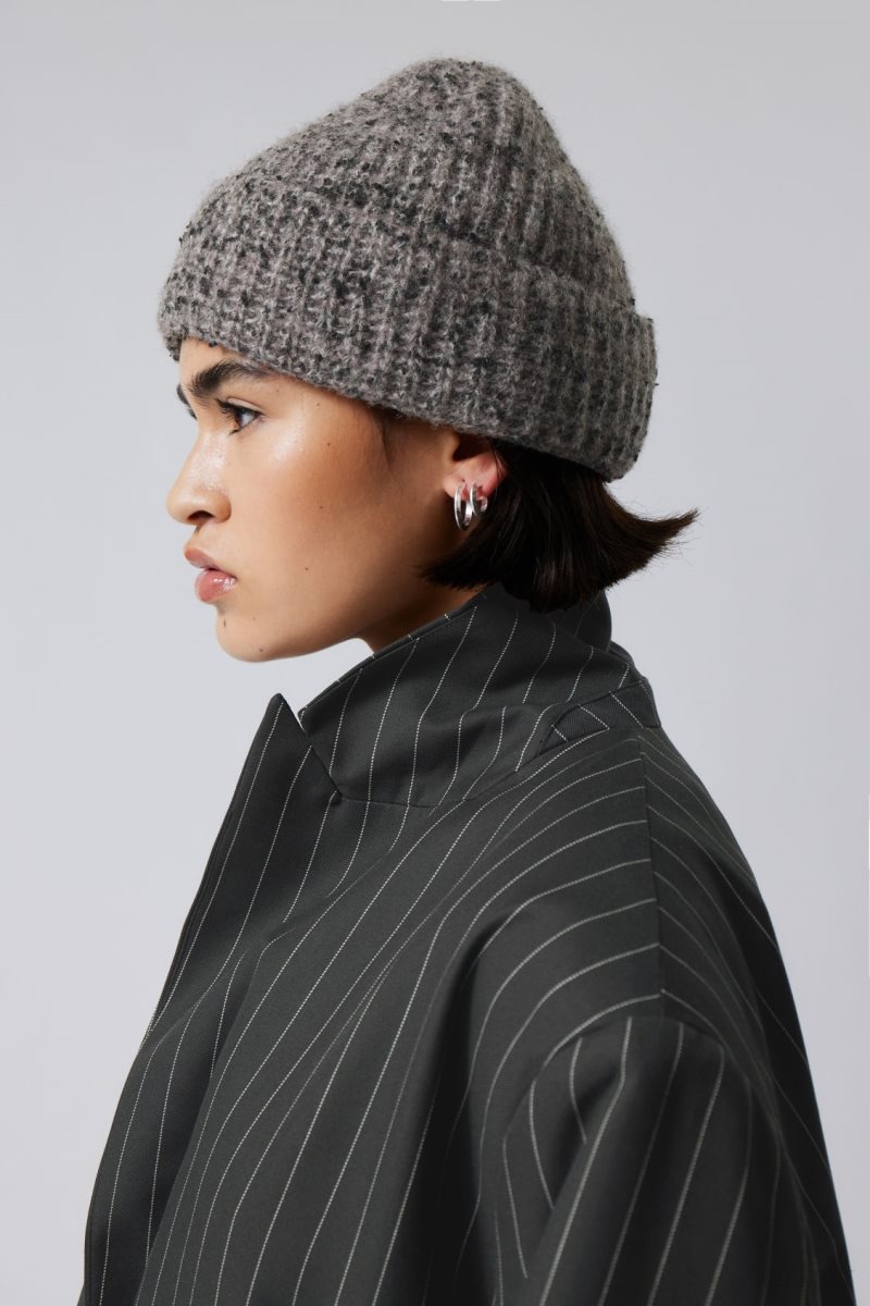 Weekday Popcorn Beanie Dark Mole Melange | HXWJ1900