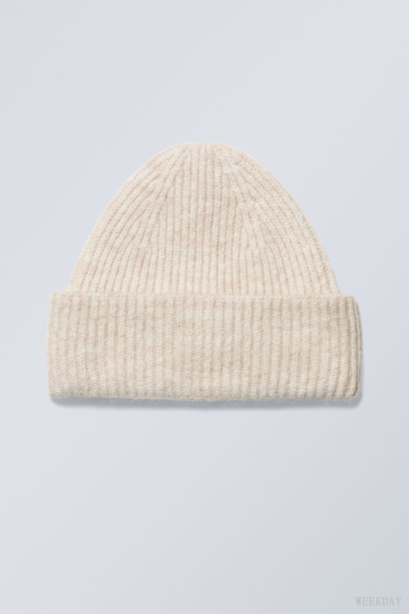 Weekday Pow Beanie Beige | RQSY7155