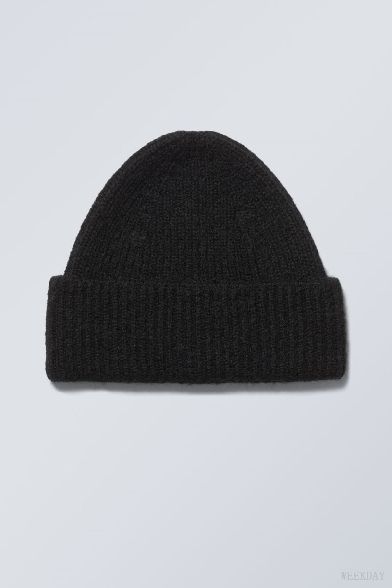 Weekday Pow Beanie Black | UUVZ6535