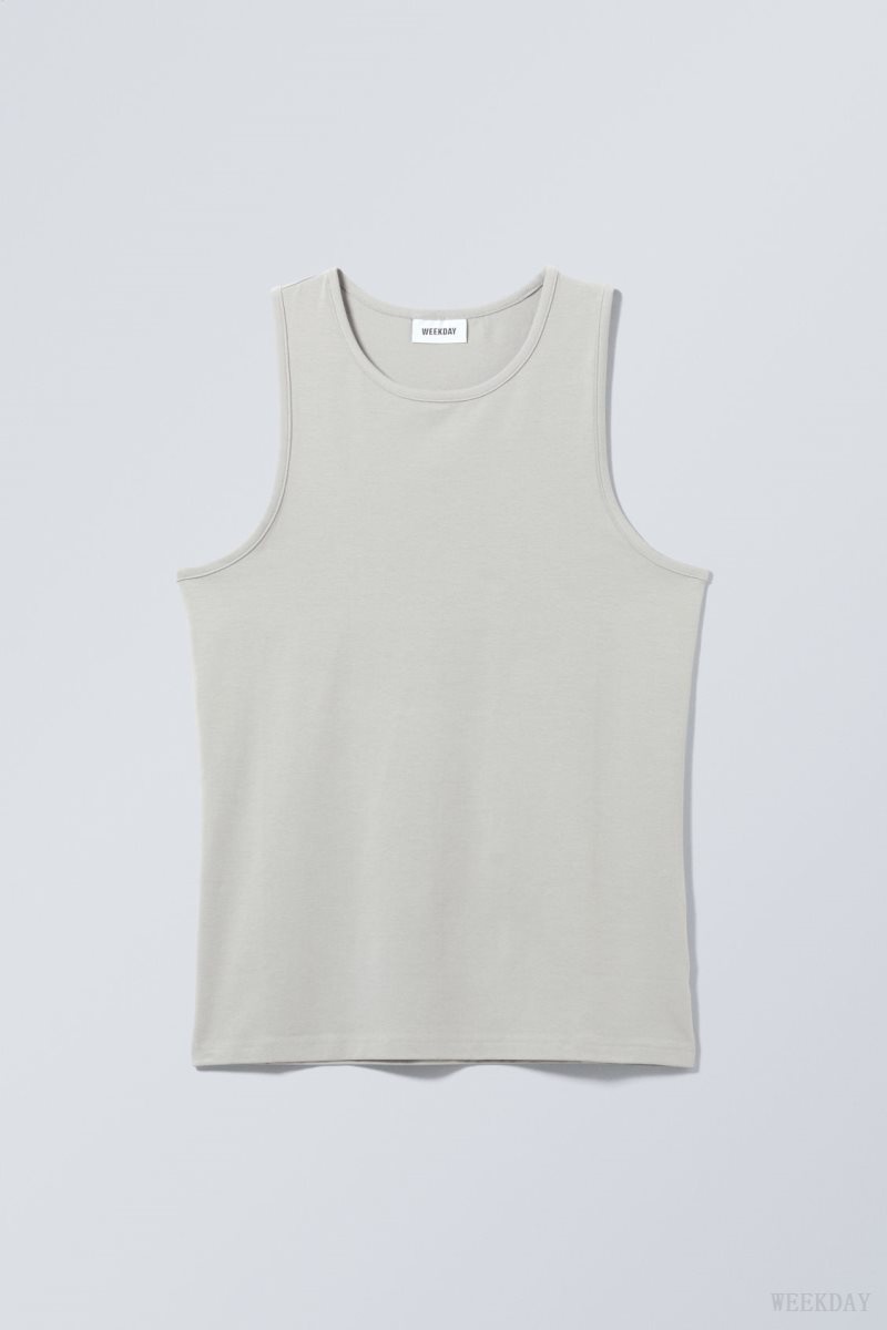 Weekday Regular Tank Top Grey | YWDU7091