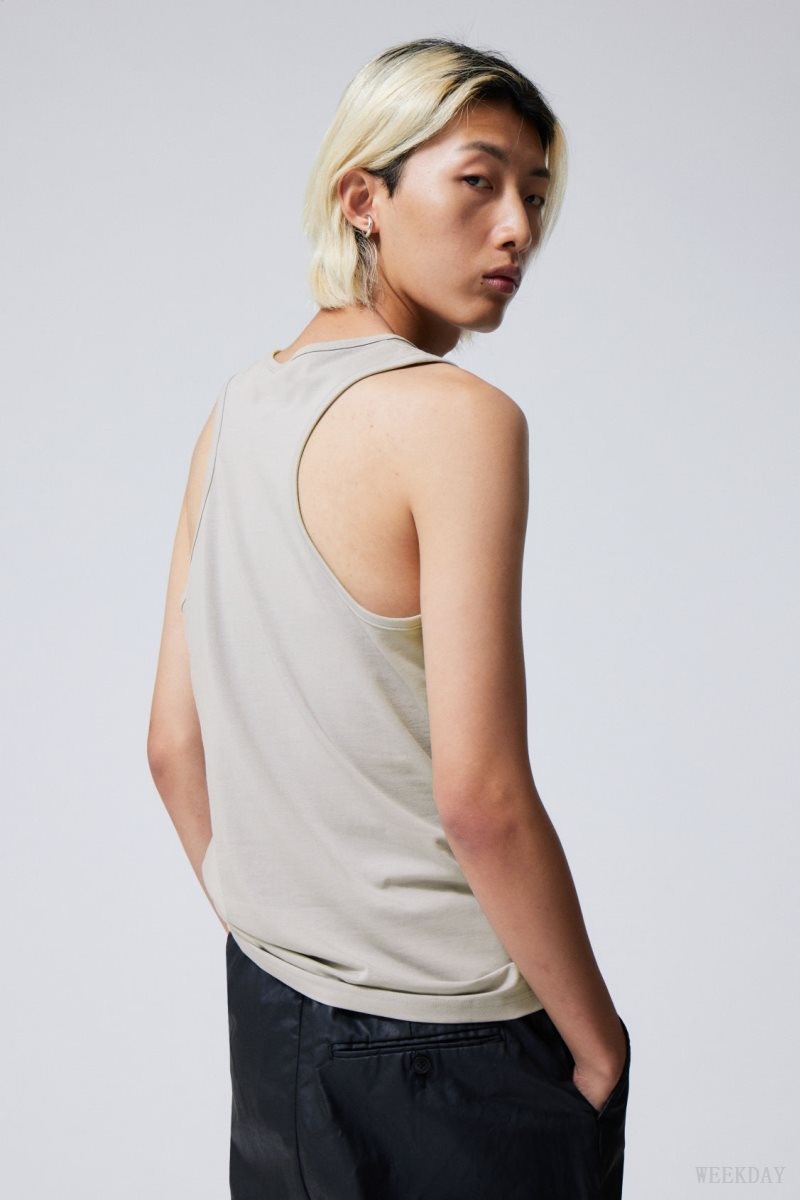 Weekday Regular Tank Top Grey | YWDU7091