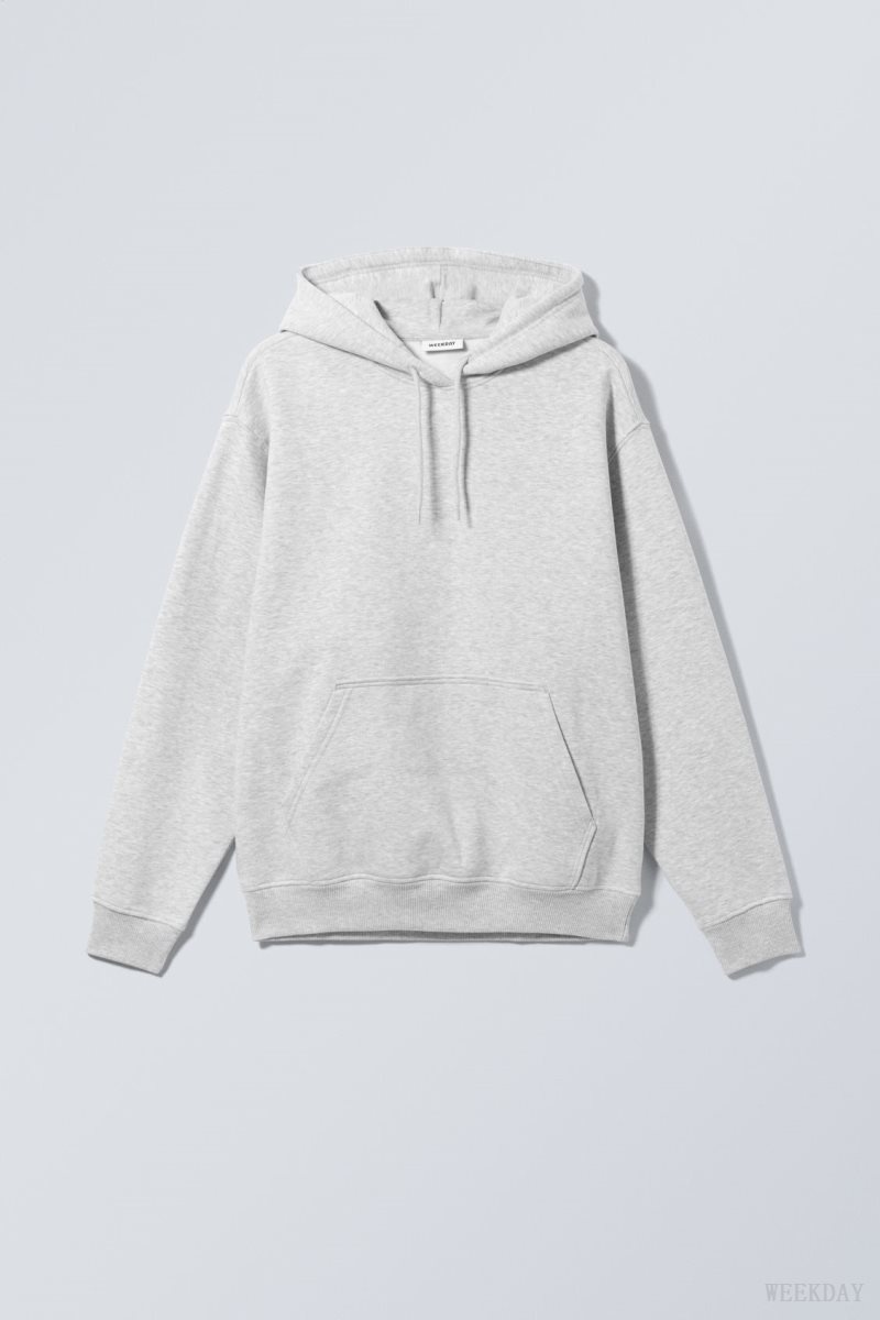 Weekday Relaxed Heavy Hoodie Grey | TFIE3608