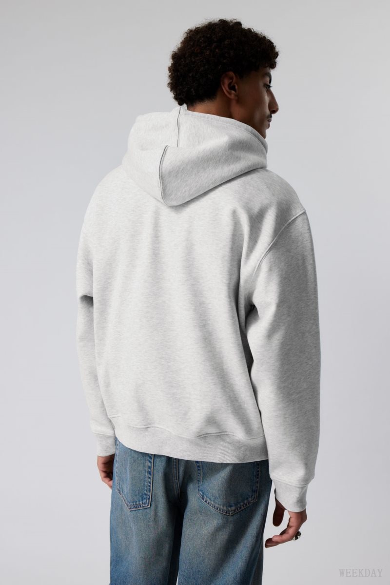 Weekday Relaxed Heavy Hoodie Grey | TFIE3608