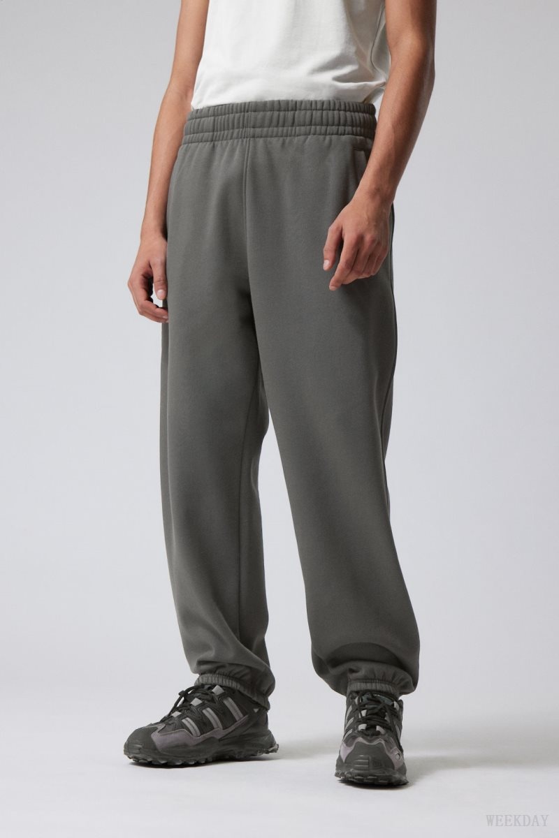 Weekday Relaxed Heavy Sweatpants Dark Grey | YSHL8277