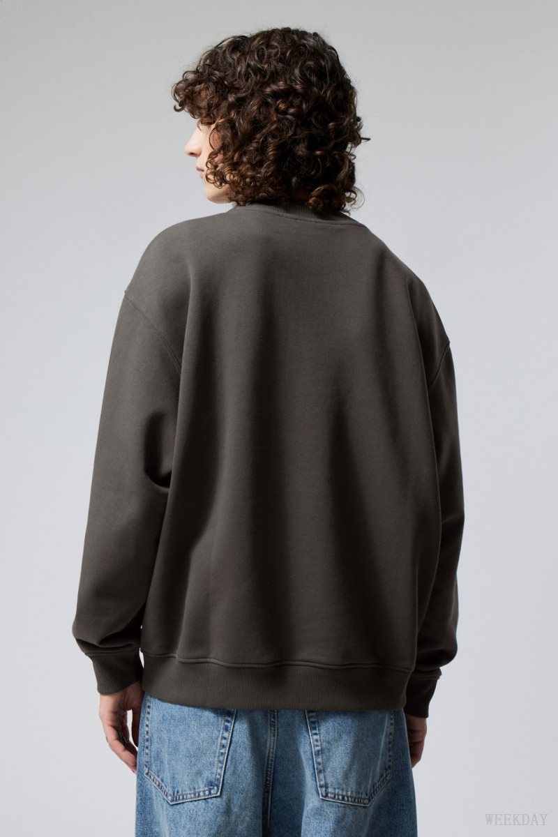 Weekday Relaxed Heavyweight Sweatshirt Black | EQRR8471