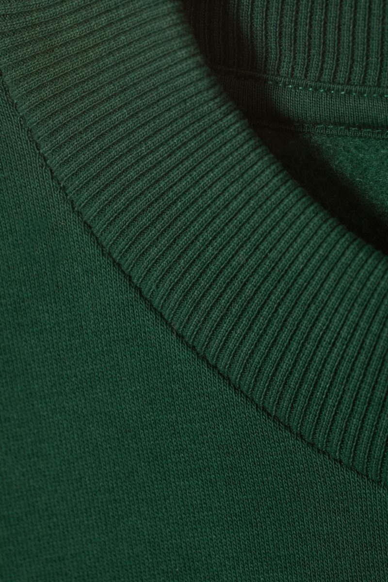 Weekday Relaxed Heavyweight Sweatshirt Dark Green | LMJV7716