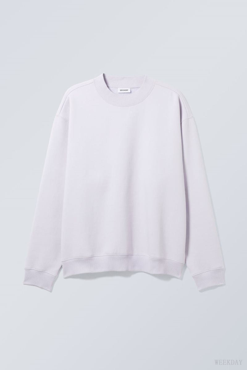 Weekday Relaxed Heavyweight Sweatshirt Purple | MNDS4776