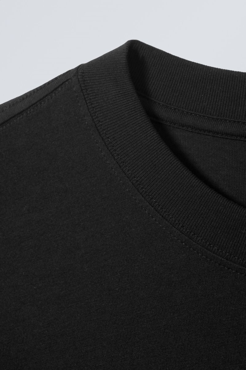 Weekday Relaxed Midweight Long Sleeve Black | TEZF3025