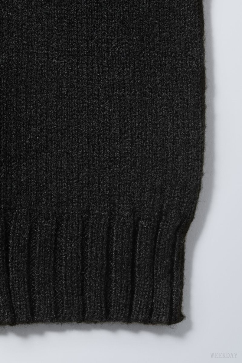 Weekday Rib Knit Leg Warmers Black | HGPX0845