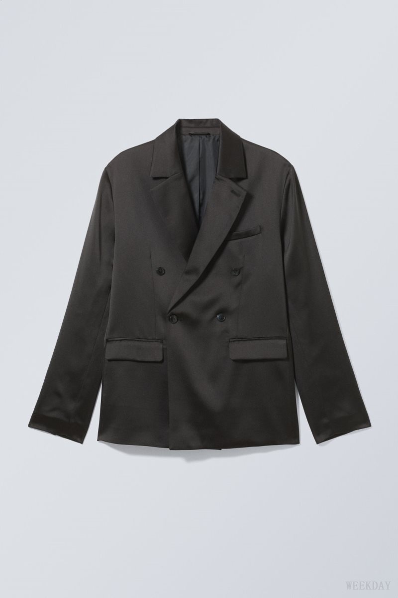 Weekday Roberto Regular Blazer Black | TBAD9825