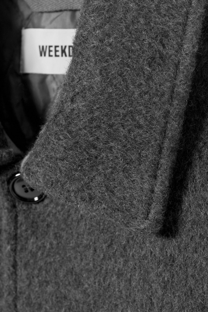 Weekday Rory Wool Jacket Dark Grey | WRAW4568