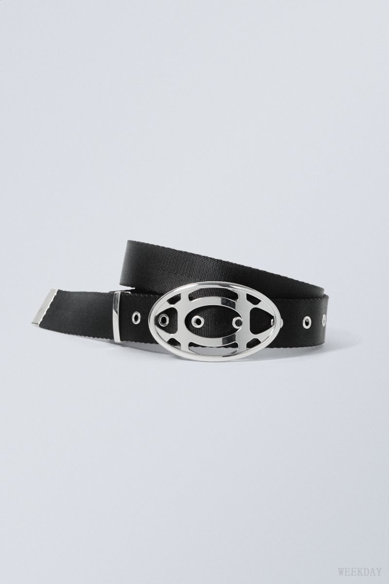 Weekday Sasha webbing belt Black | XWOF1856