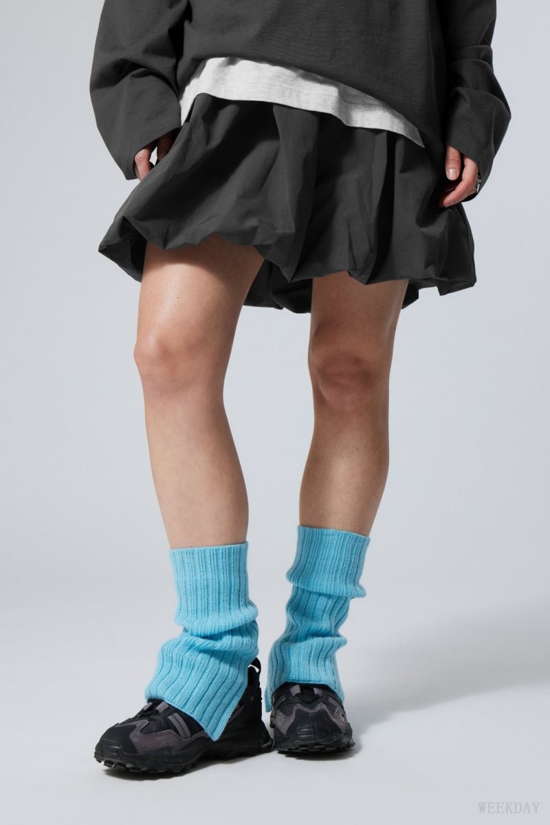 Weekday Short Leg Warmers Light Turquoise | YDXT4737