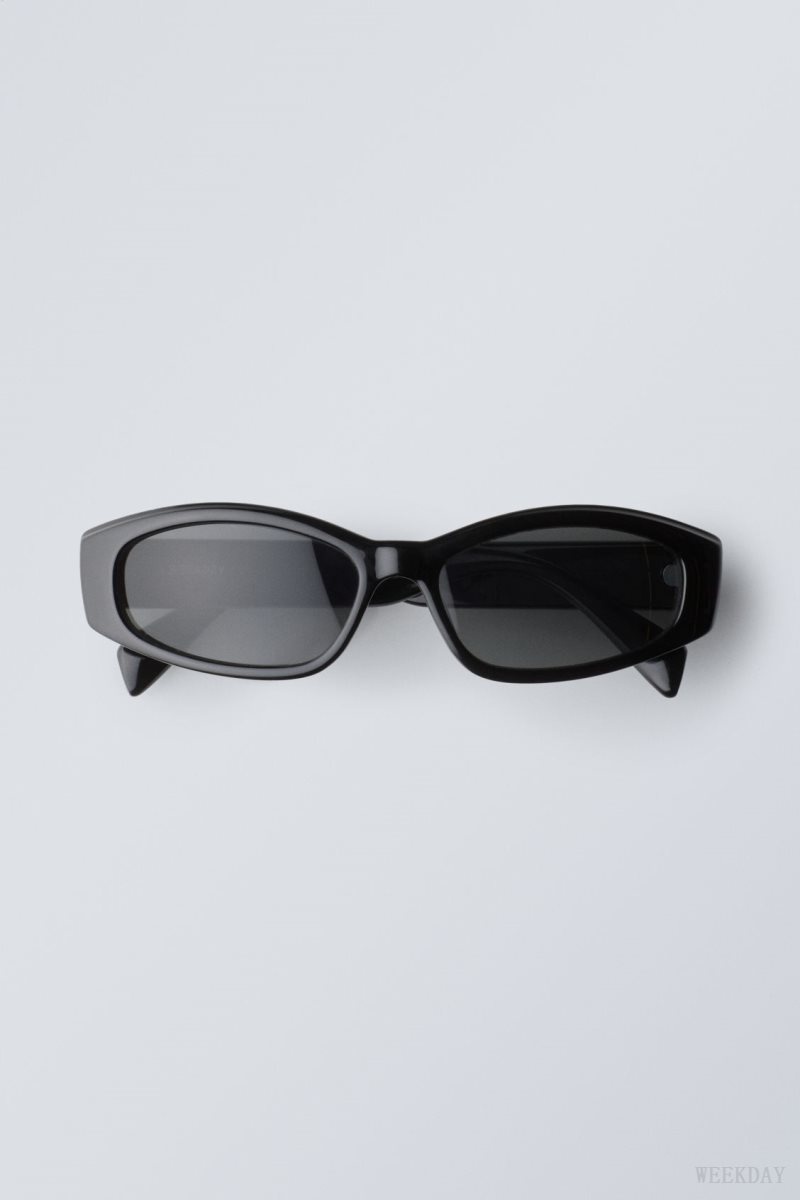 Weekday Slide Sunglasses Black | NMLQ4312