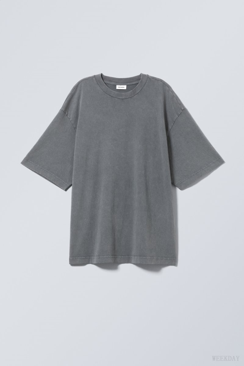 Weekday Soft Oversized T-shirt Blue | JWGU2783