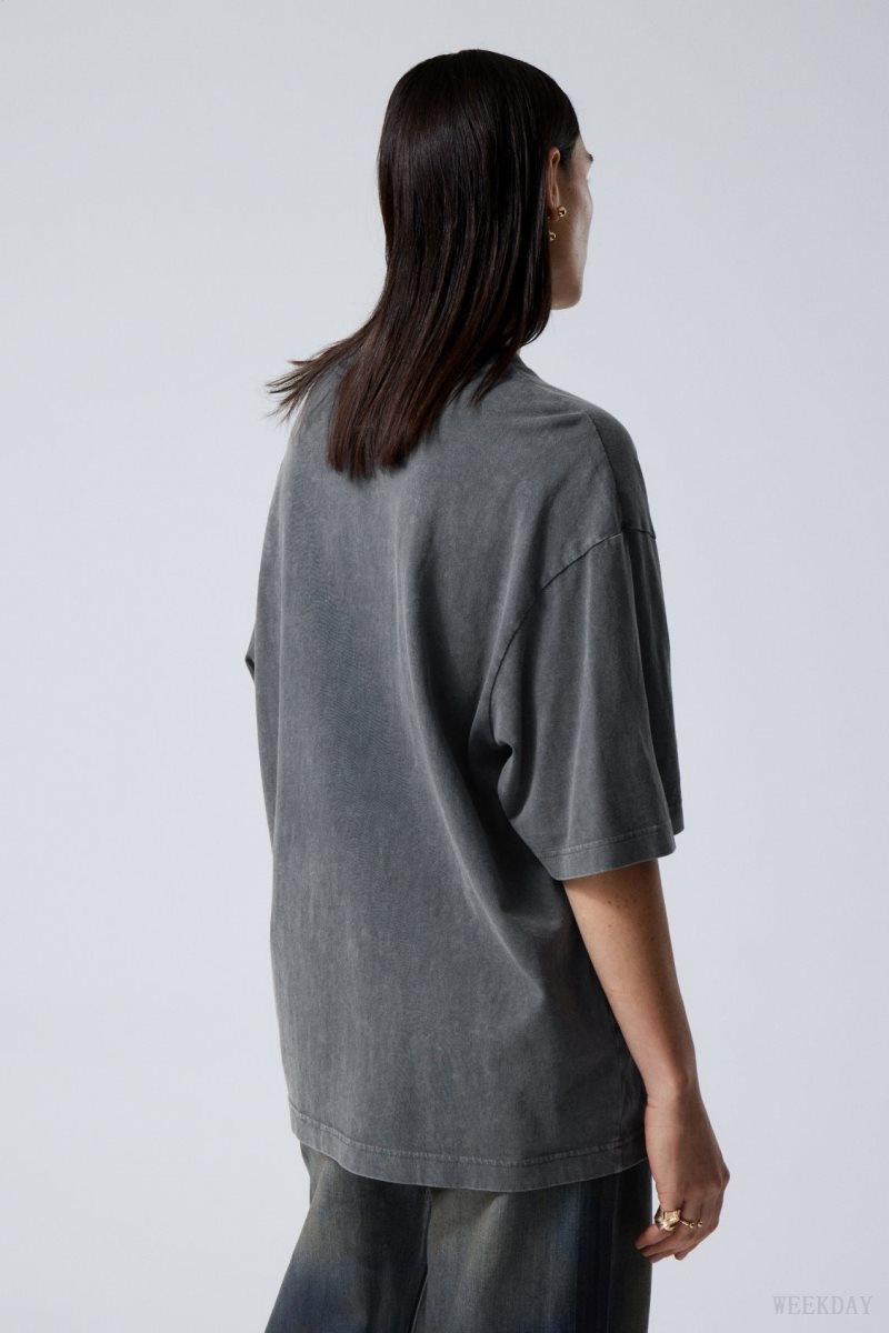 Weekday Soft Oversized T-shirt Blue | JWGU2783