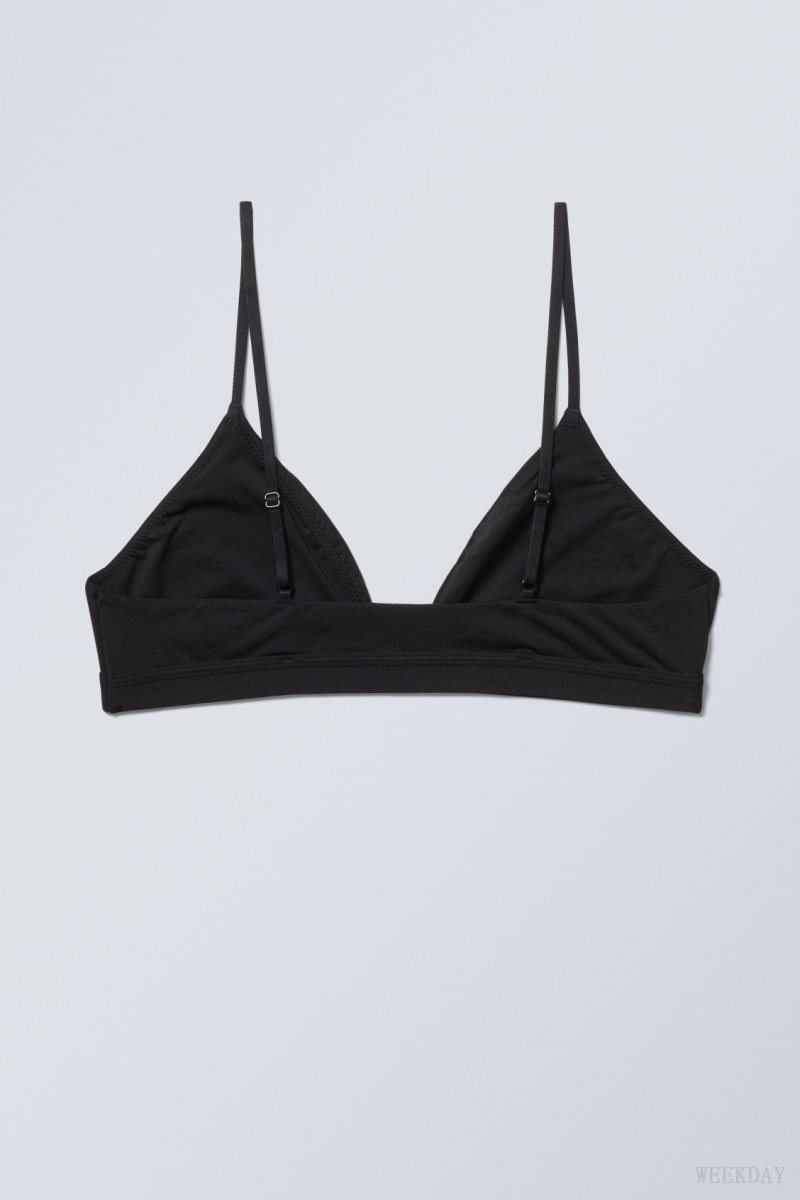 Weekday Soft Triangle Bralette Soul Black | OWMB4057