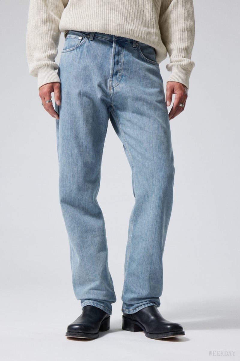 Weekday Space Relaxed Straight Jeans Blue | BOSW5630