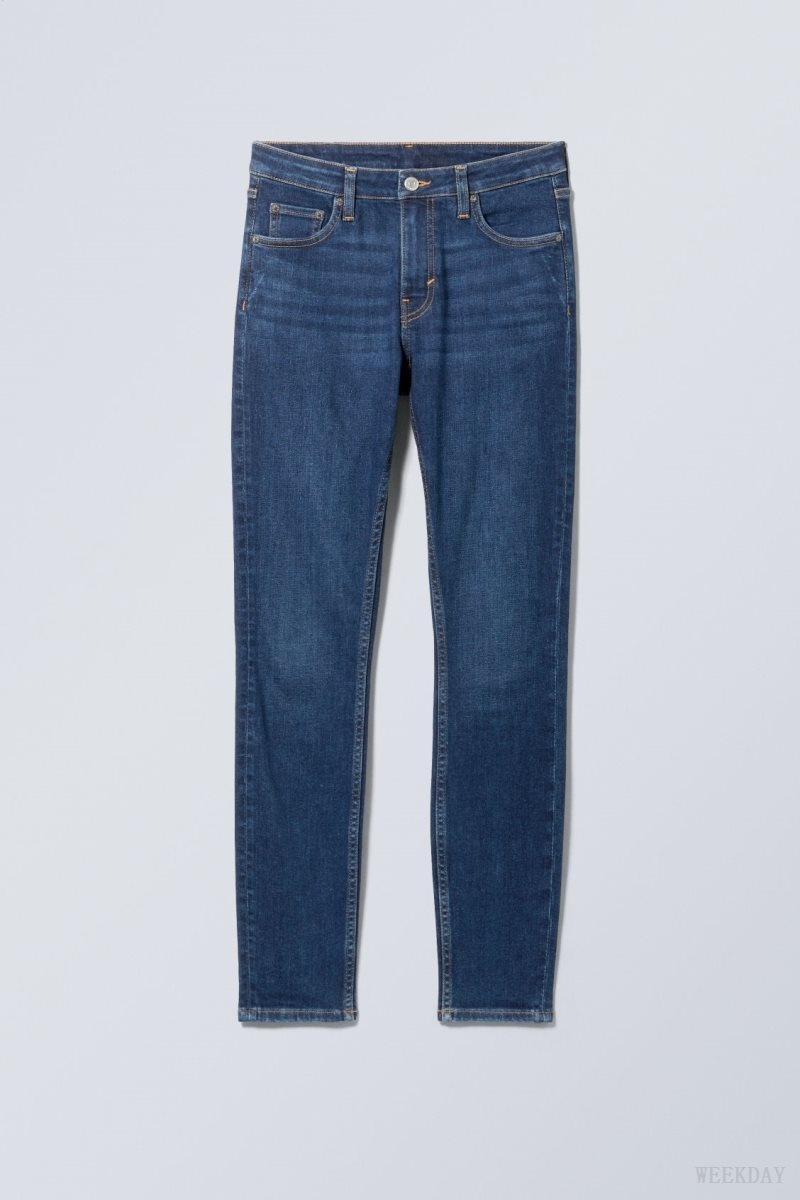 Weekday Spare Mid Skinny Jeans Blue | XGHG2040