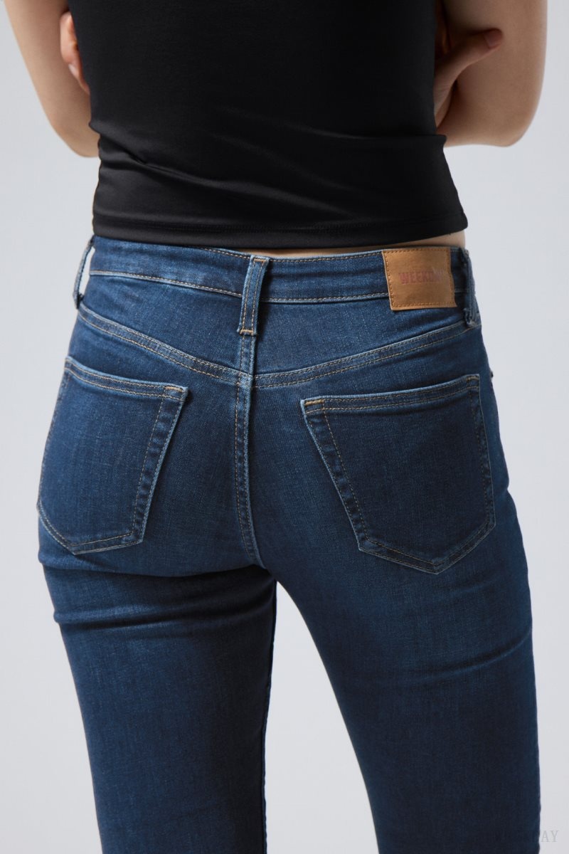 Weekday Spare Mid Skinny Jeans Blue | XGHG2040