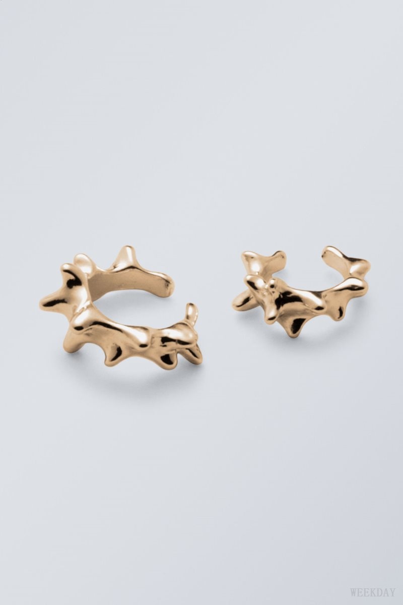 Weekday Spike Earcuffs Gold | XBSD8915