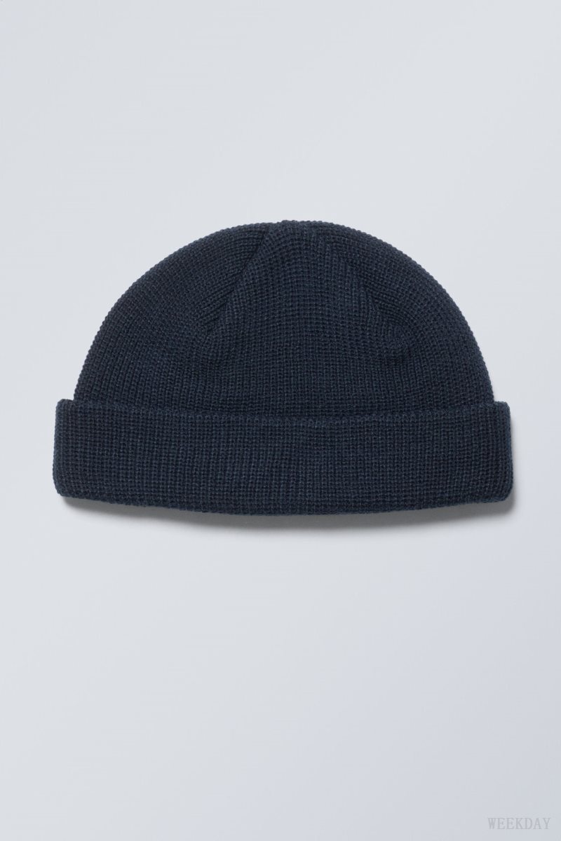 Weekday Stan Beanie Dark Blue | GPIJ8339