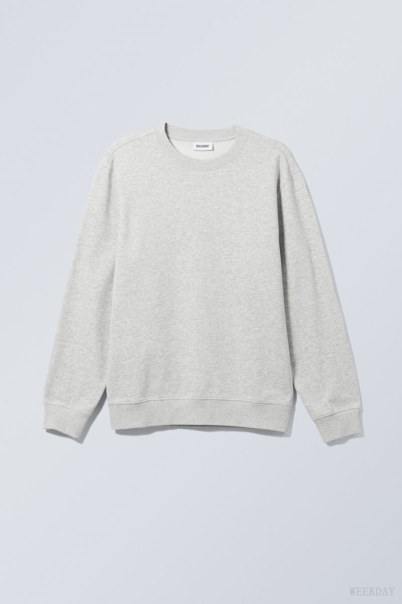 Weekday Standard Midweight Sweatshirt Grey | XTOW3671