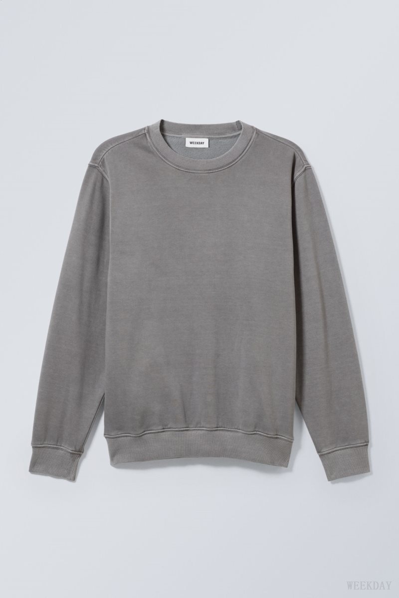 Weekday Standard Midweight Sweatshirt Grey | LWKN1441