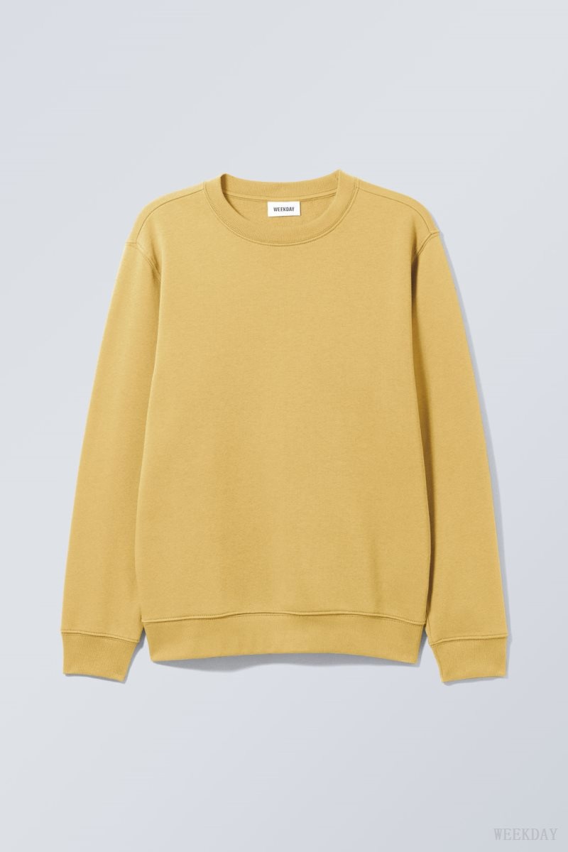 Weekday Standard Midweight Sweatshirt Yellow | TSVL3419